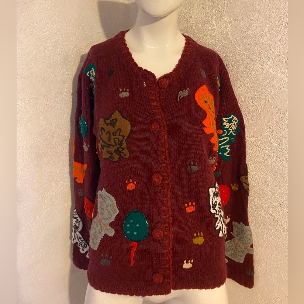 Segue Hand Sown Ugly Cat Cardigan